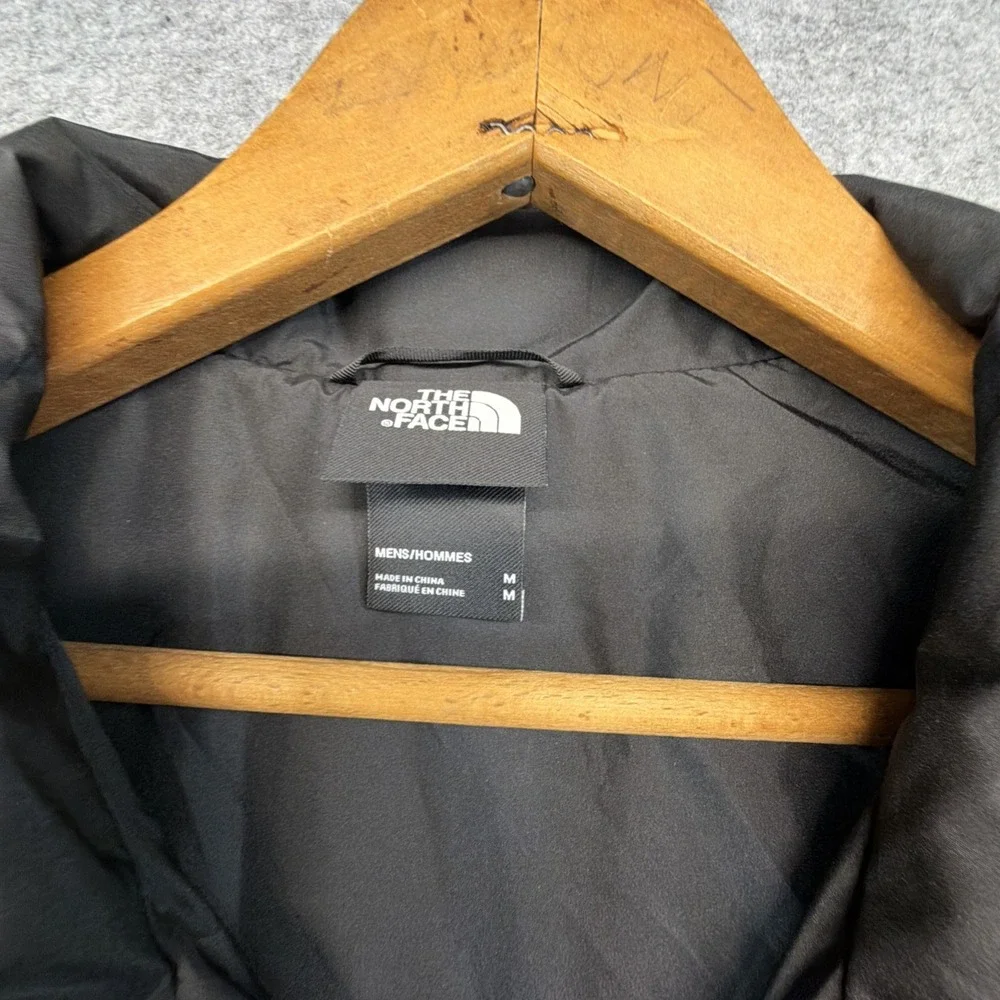 The North Face Jacket Mens Medium Black Puffer Logo Outdoors Full Zip
